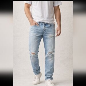 Stylish Light Blue Skinny Jeans for Men